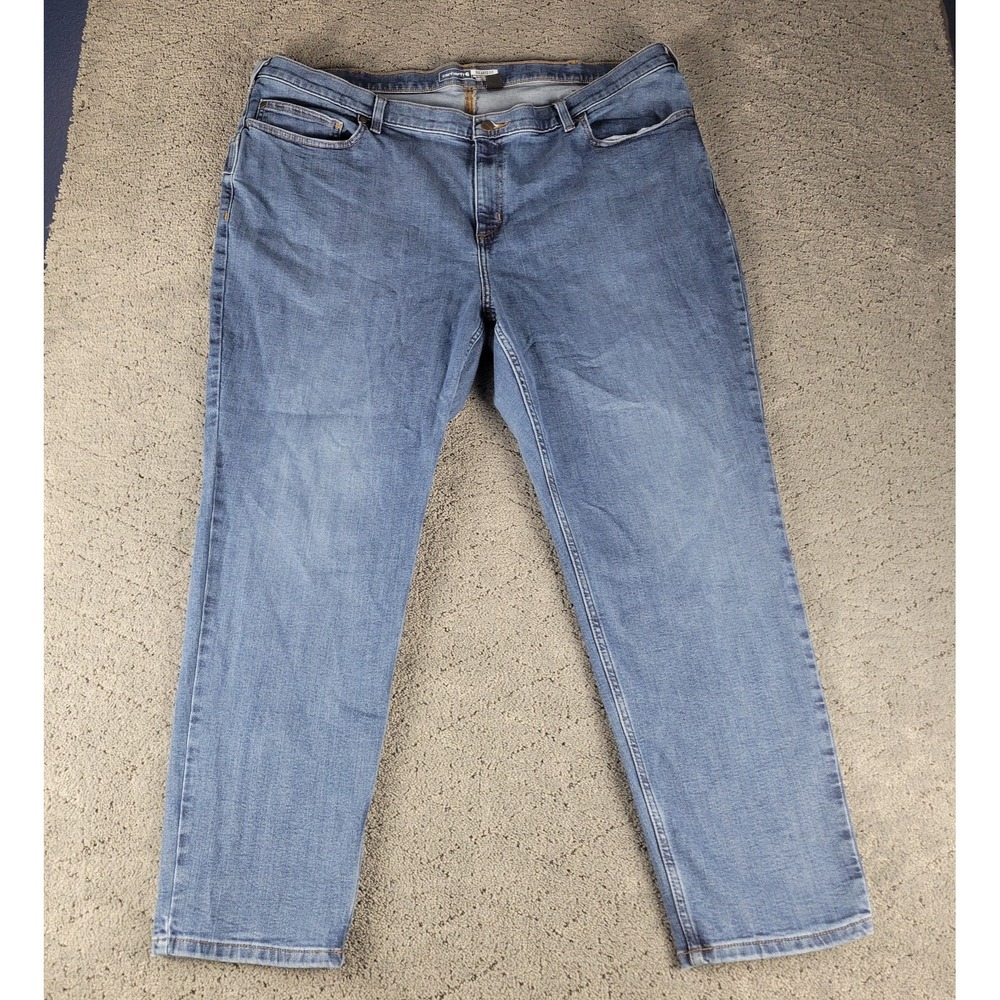 Carhartt Jeans Womens 22W Blue Carpenter Straight Leg Relaxed Medium Wash Denim